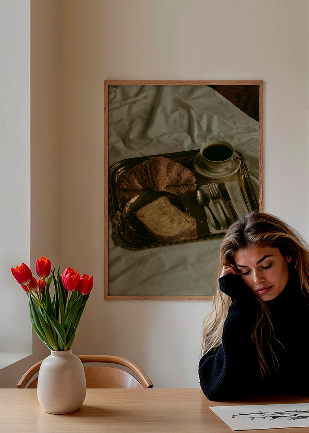 Kitchen art: breakfast on a tray