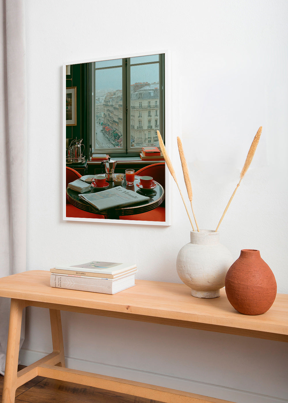 Kitchen art featuring a Paris window and coffee