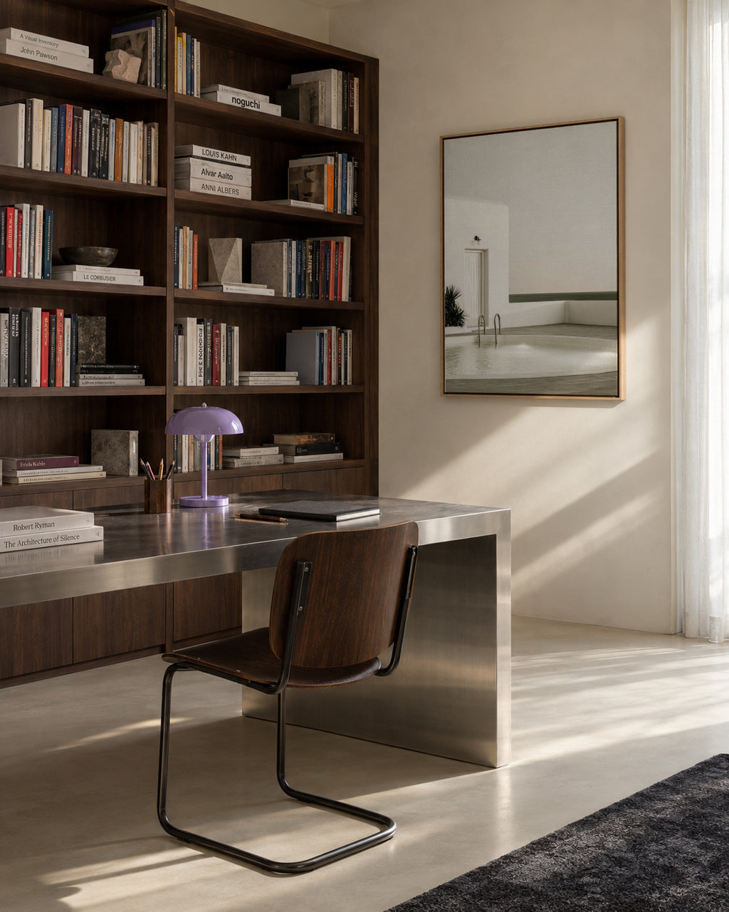 White Pool - Framed canvas in an interior