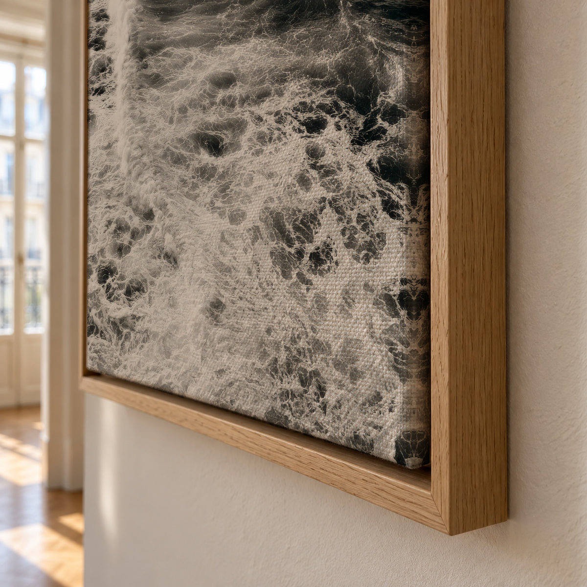 Ocean Wake - Framed canvas detail