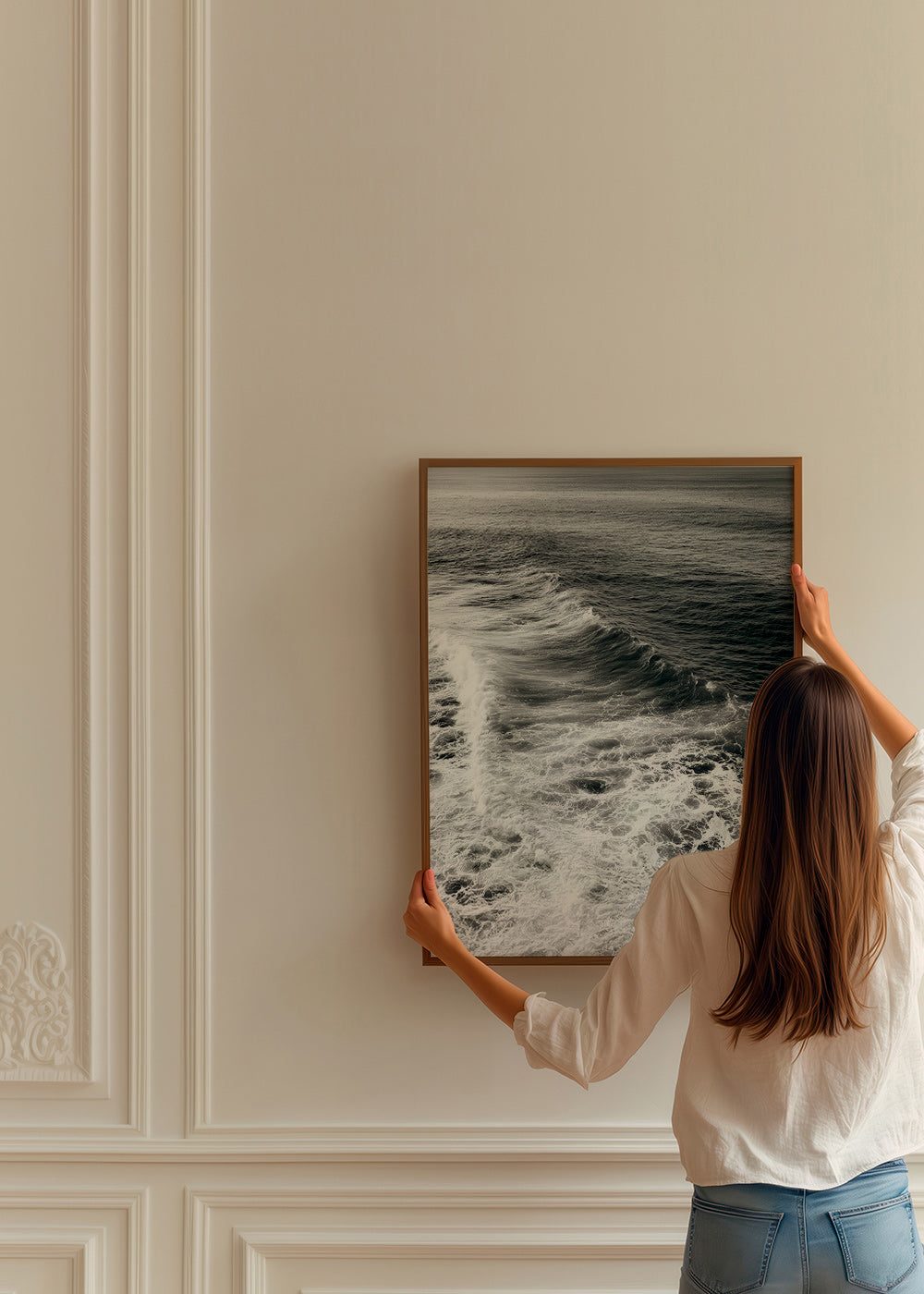 Photograph of ocean wake