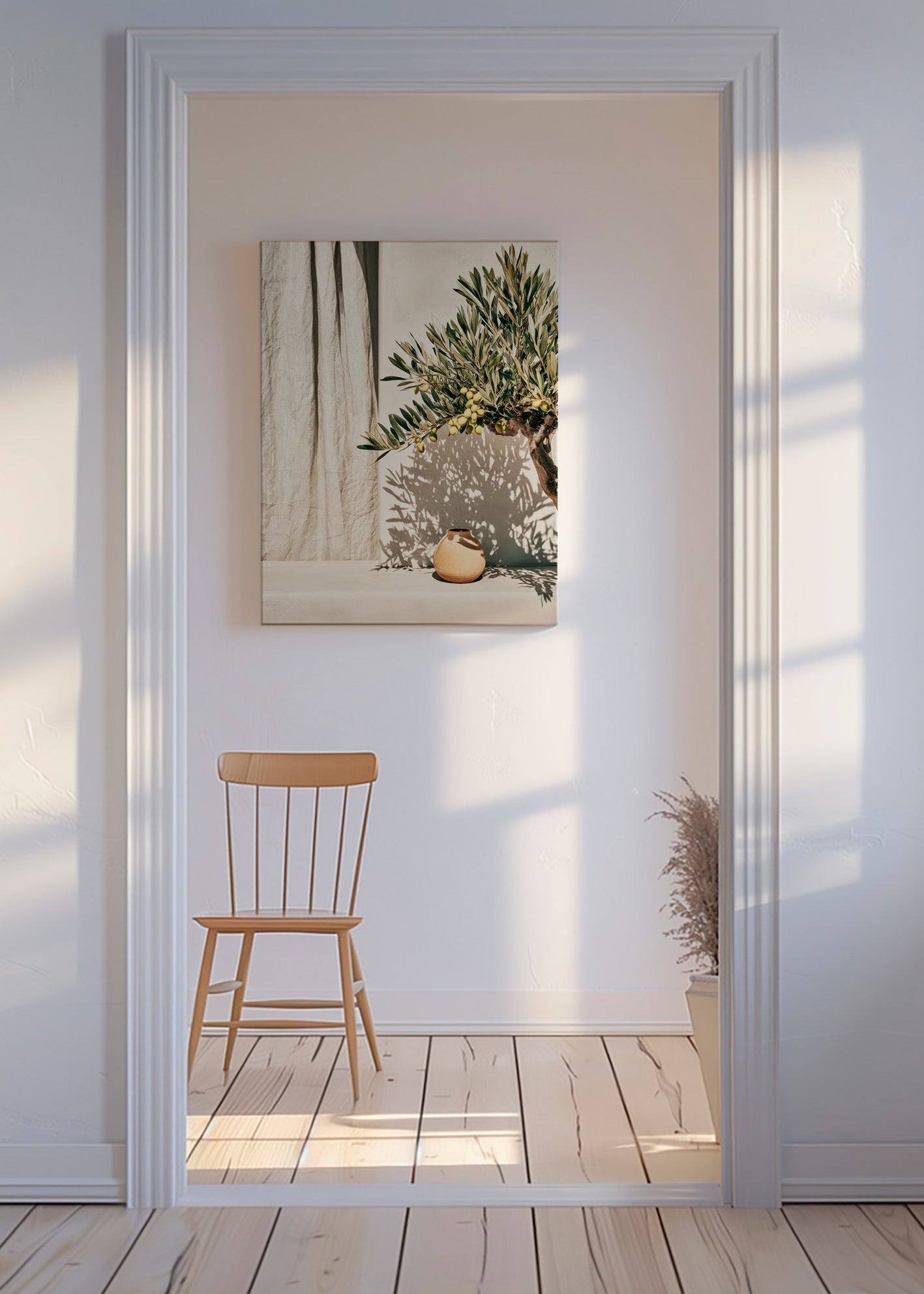 Botanical print olive branch