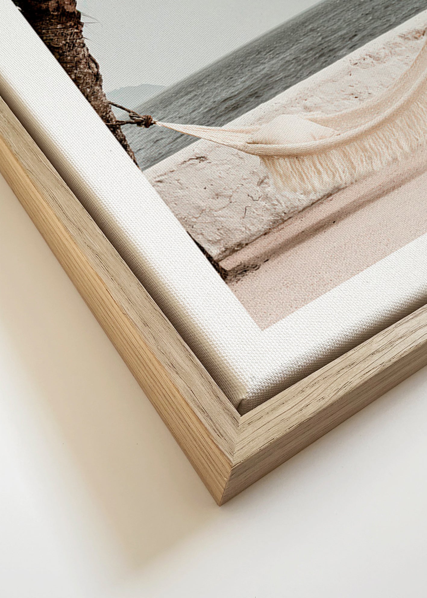 Landscape art with hammock and palm
