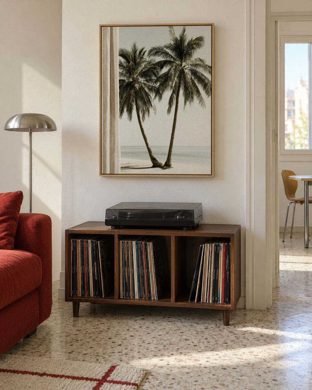 Twin Palms - Framed canvas in an interior
