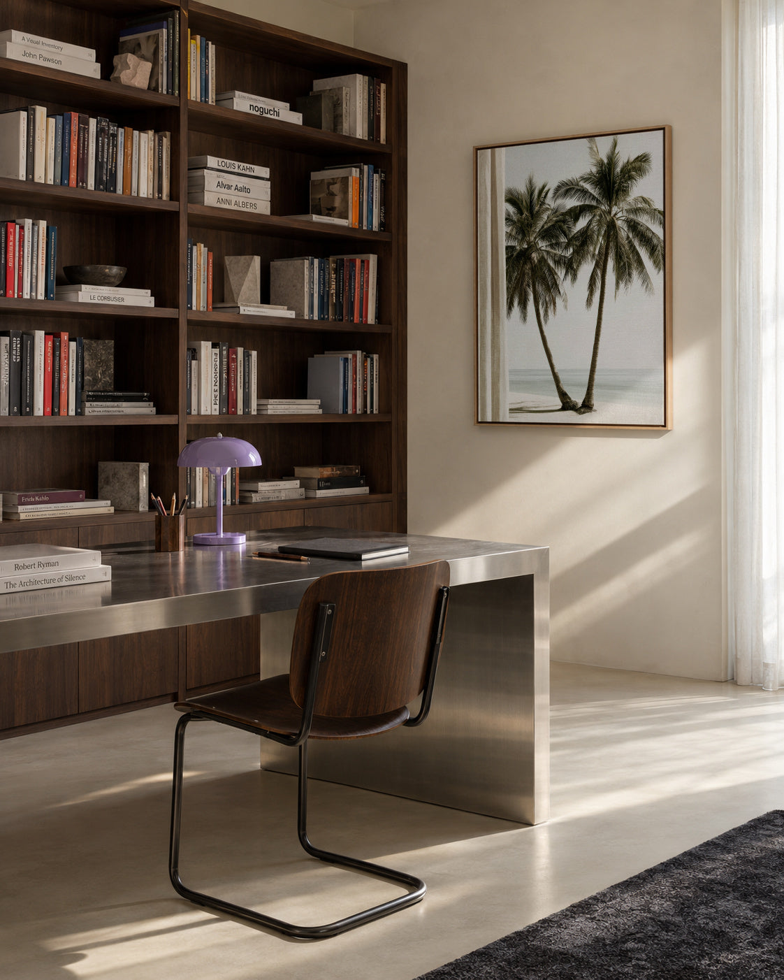Twin Palms - Framed canvas in an interior