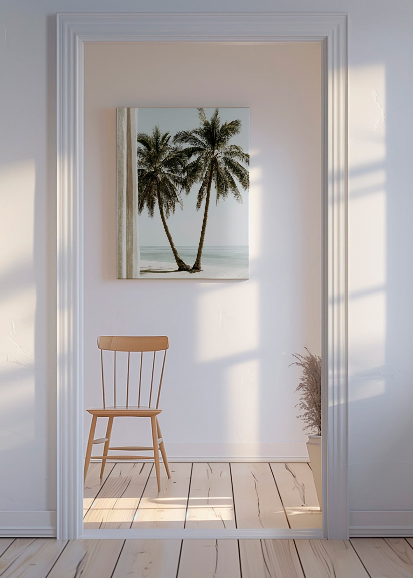 Botanical print twin palms