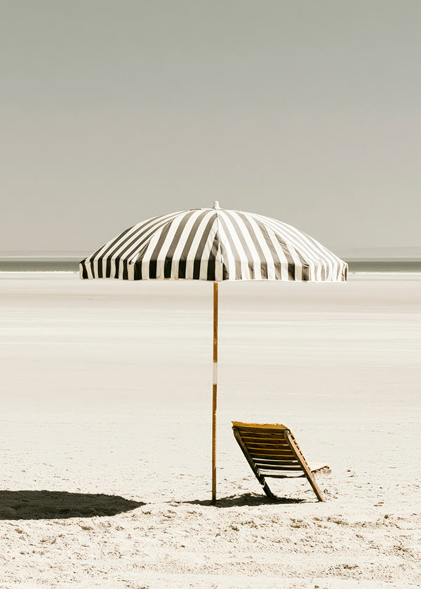 Landscape photo with solitary umbrella