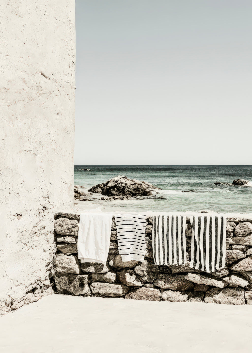 Seaside Towels - Unframed art print