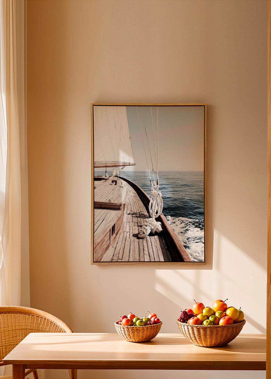 Landscape art: sailboat foredeck photograph