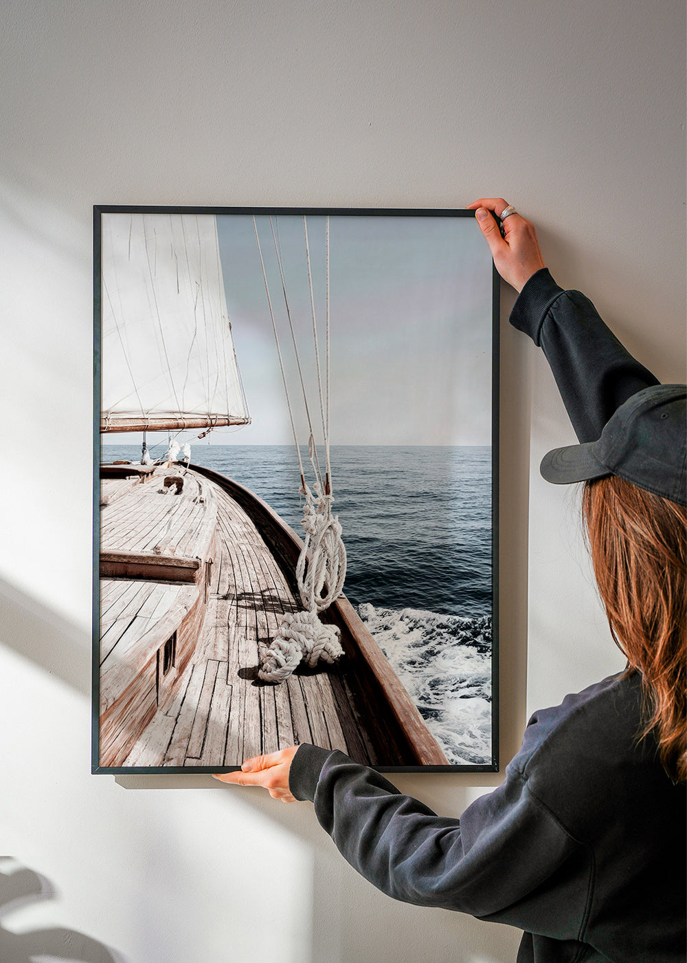 Landscape art: sailboat foredeck photograph