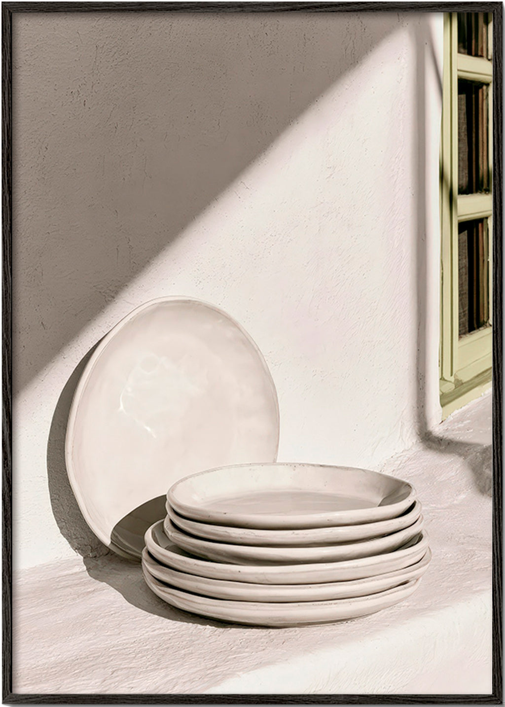Kitchen art: white ceramics in natural light