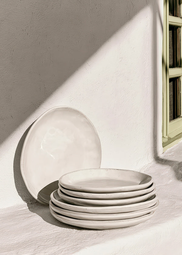 Kitchen art: white ceramics in natural light