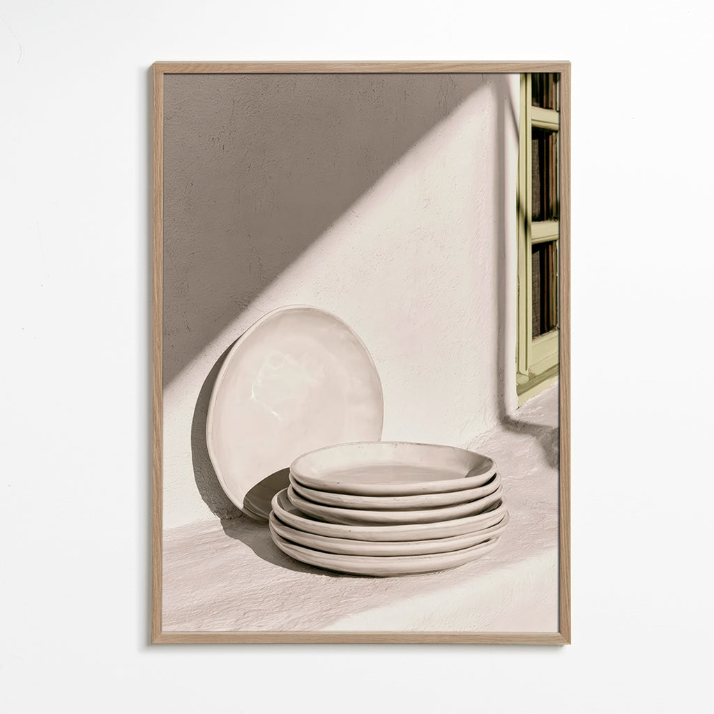 Kitchen art: white ceramics in natural light