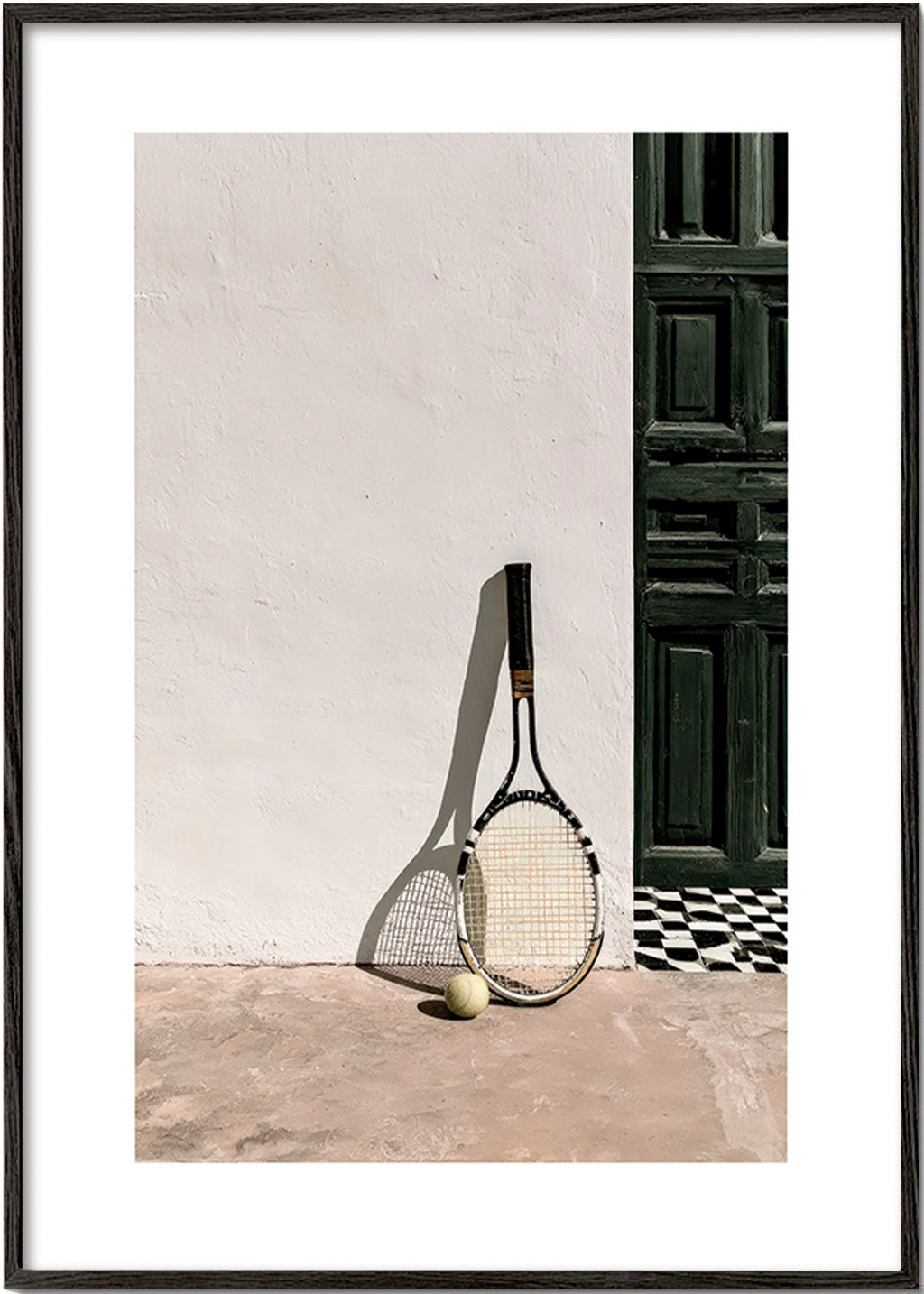Sports art: tennis racket still life