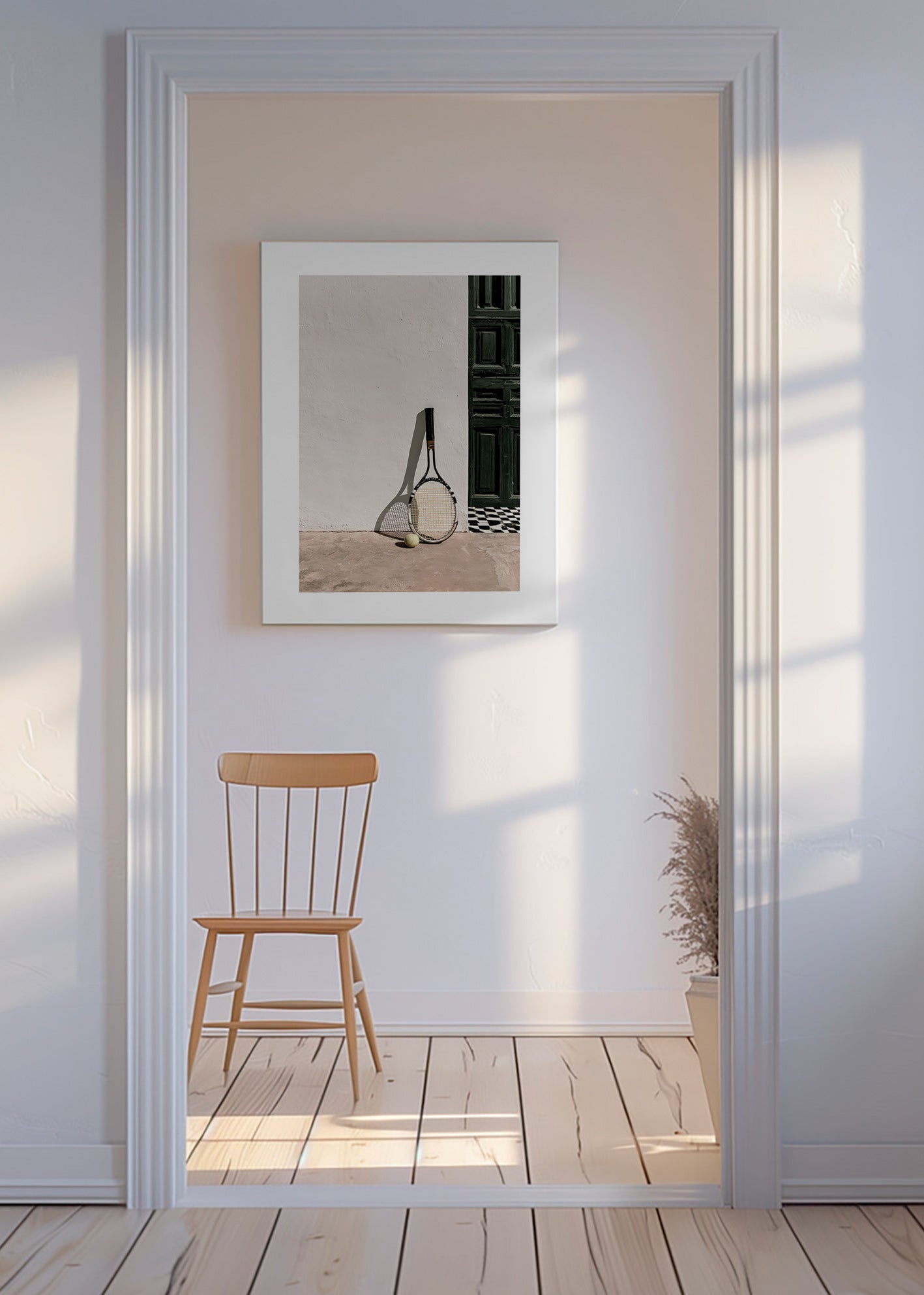 Sports art: tennis racket still life