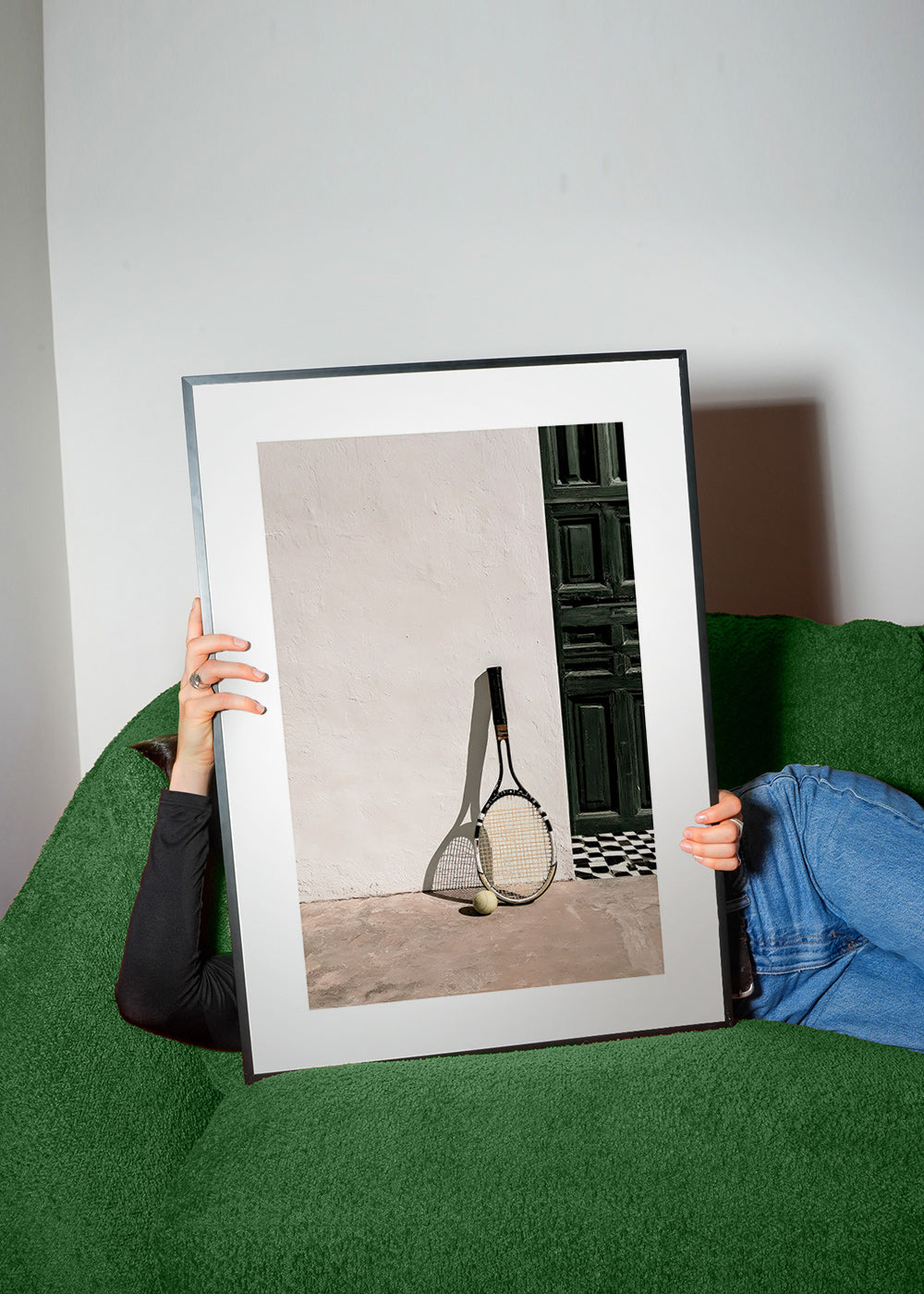 Sports art: tennis racket still life