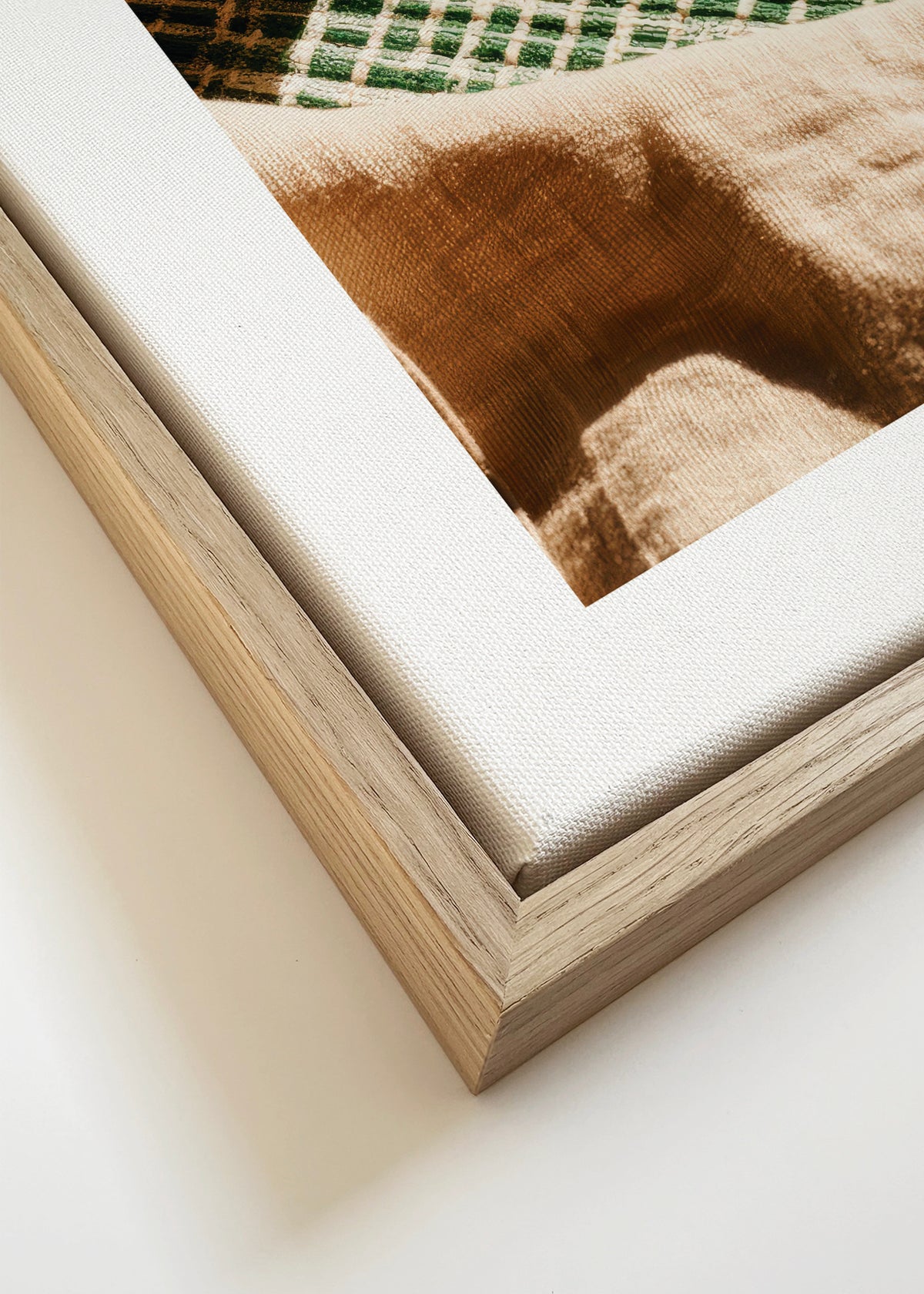 Olive Table - Framed canvas detail