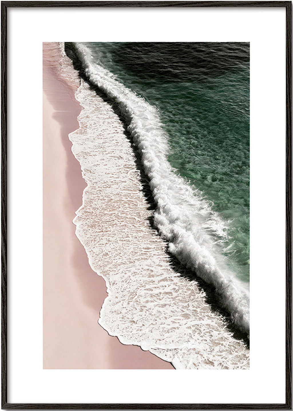 Landscape art: aerial blush coast