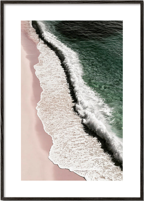 Landscape art: aerial blush coast