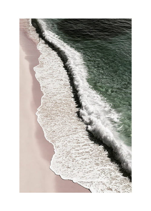 Landscape art: aerial blush coast