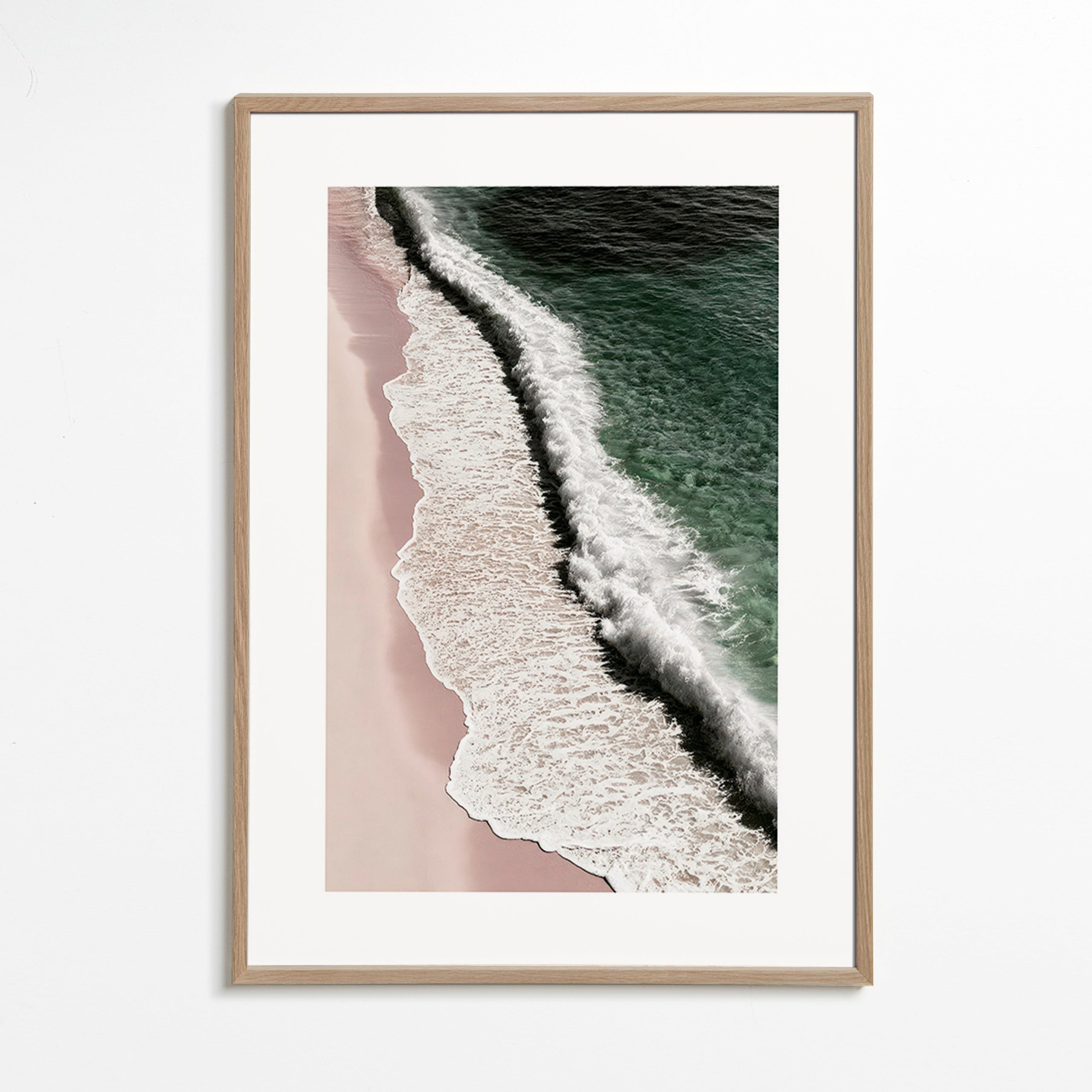 Landscape art: aerial blush coast