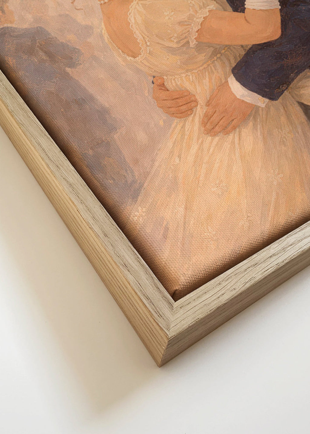 Illustration of a romantic dance in a vintage hall