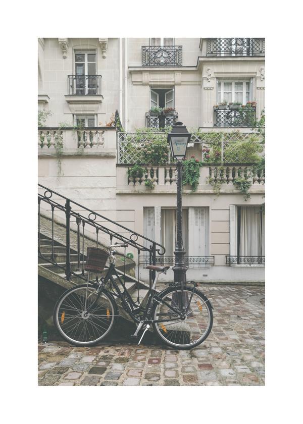 Bicycle in front of building