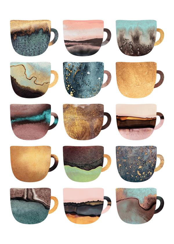 Pretty earthy coffee cups