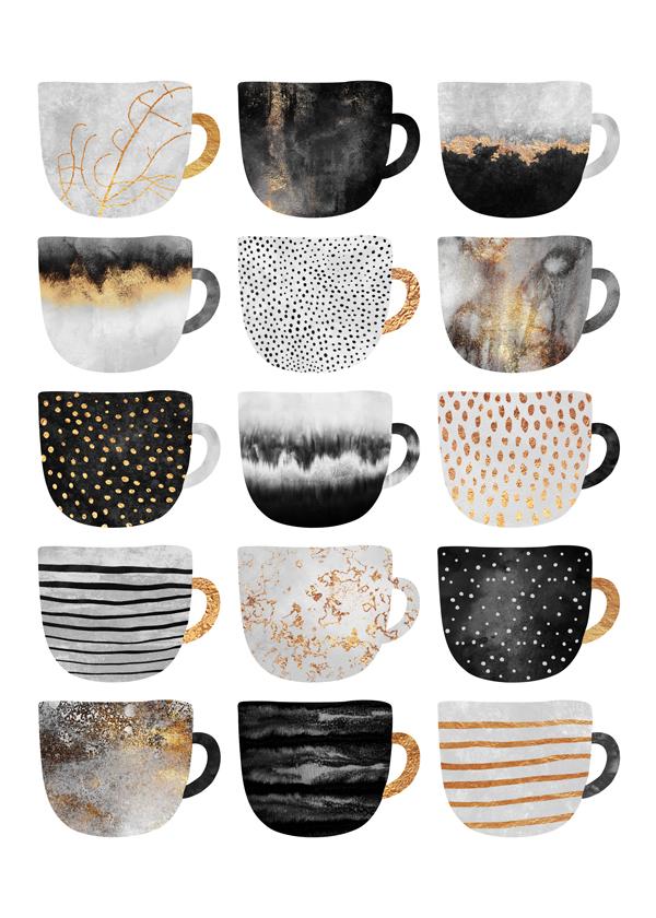 Pretty coffee cups