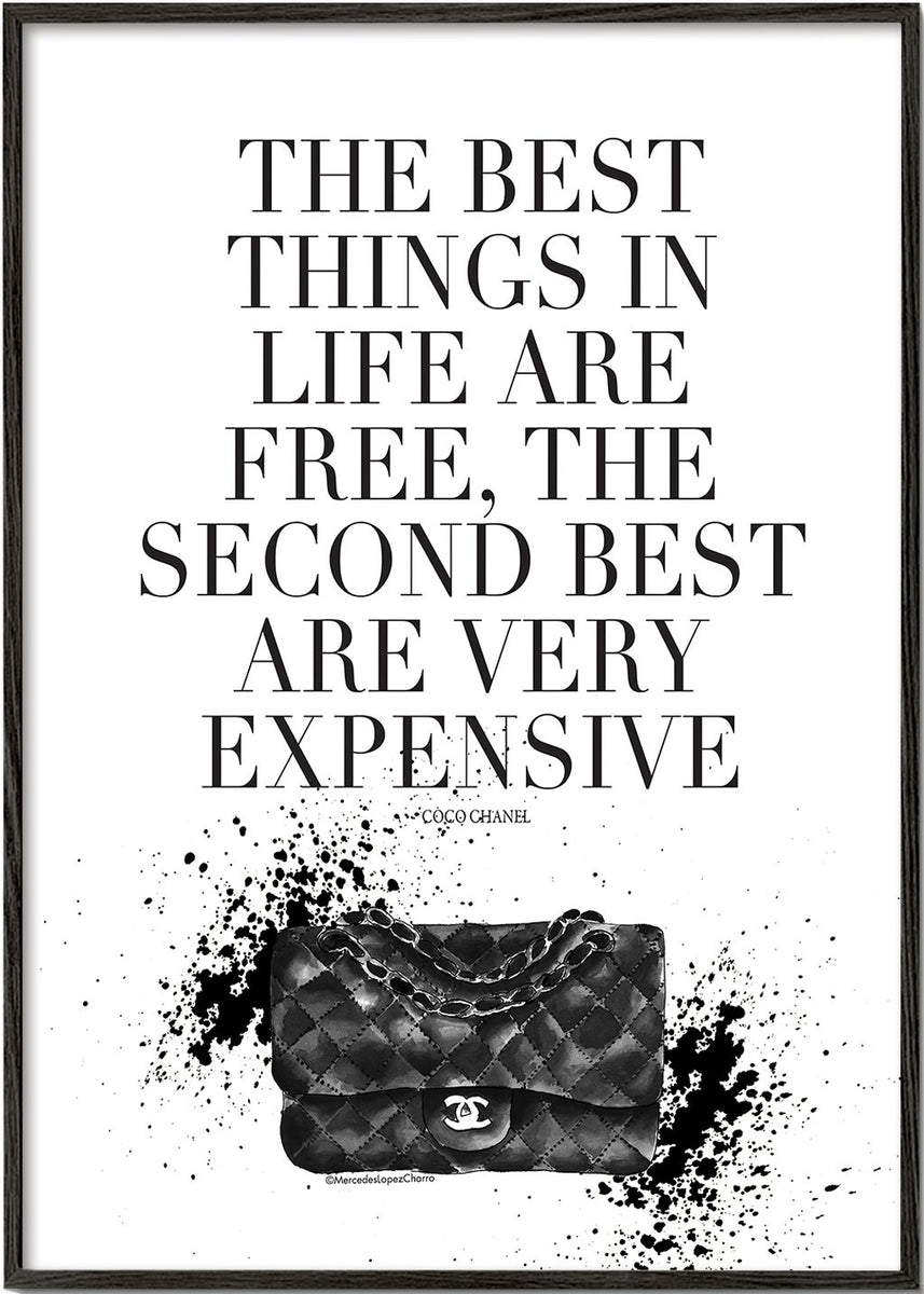 Chanel The Best Things In Life Are Free Print, Chanel Print, Coco