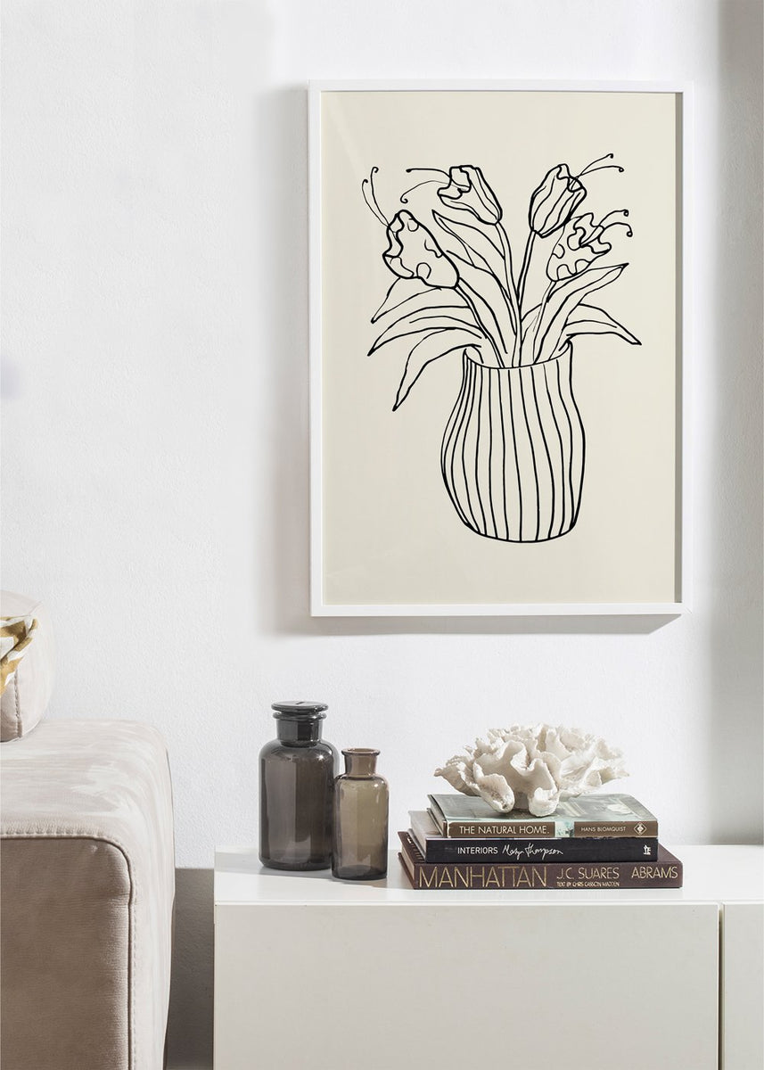 Vase Sketch - 1x Studio poster | Wall art, framed prints and posters ...