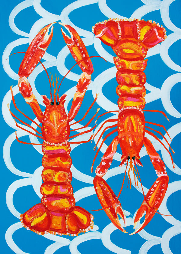 Langoustines On Blue - Alice Straker