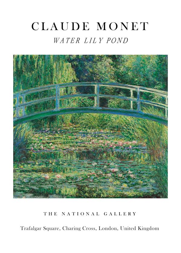 Water Lily Pond Exhibition White - Claude Monet