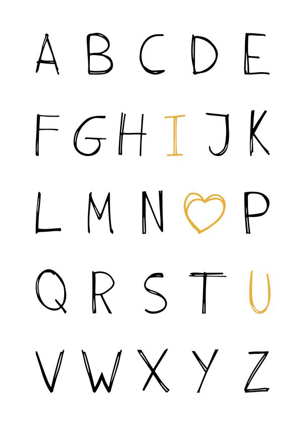 Alphabet I love you